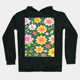 Botanical Flowers Design Hoodie